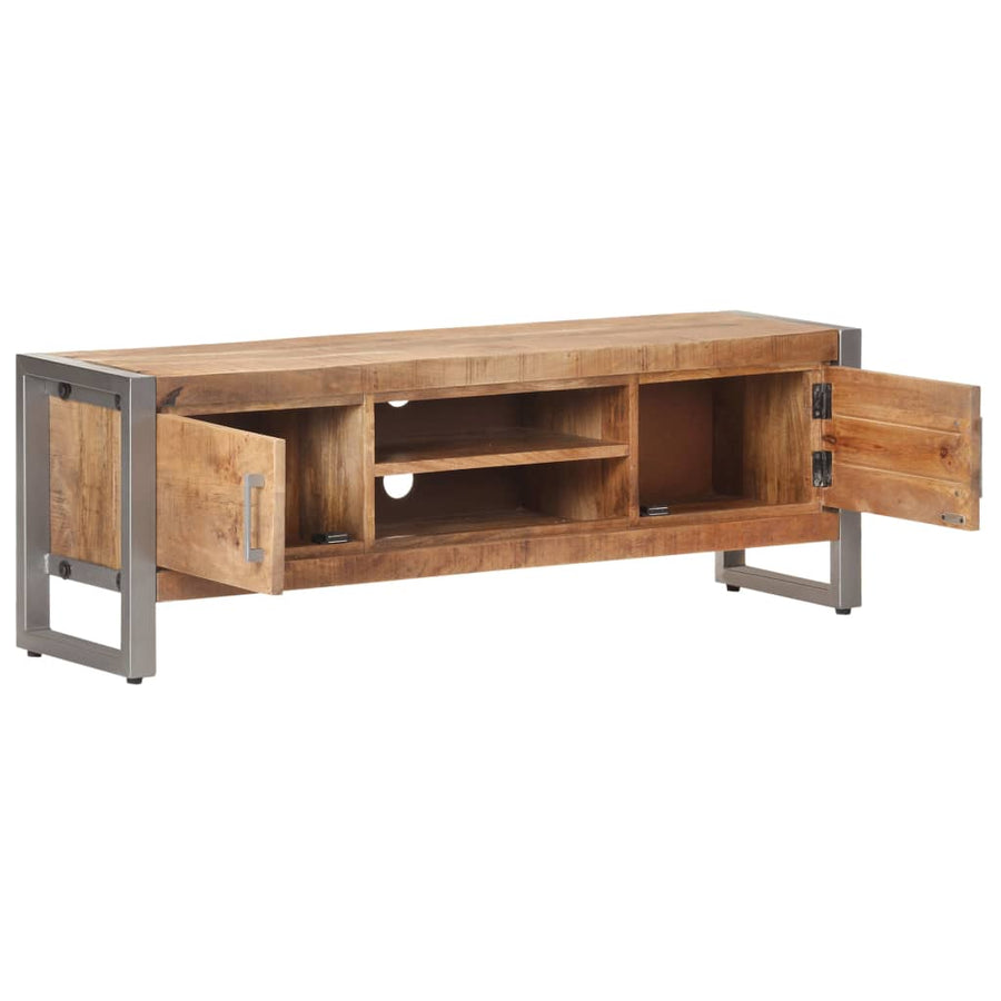 Tv-Meubel 120X30X40 Cm Ruw Mangohout Mozaïek