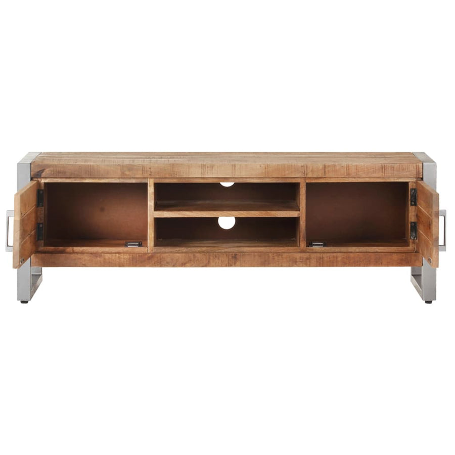 Tv-Meubel 120X30X40 Cm Ruw Mangohout Mozaïek