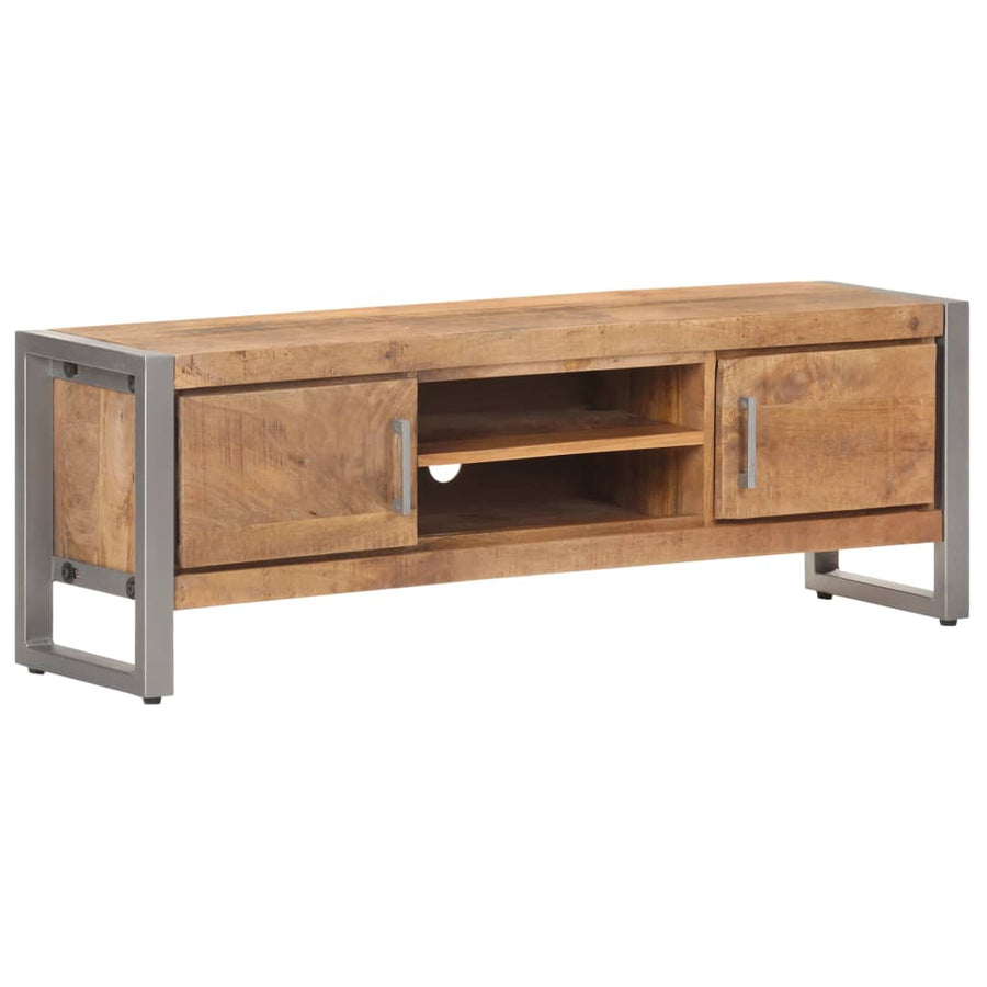 Tv-Meubel 120X30X40 Cm Ruw Mangohout Mozaïek