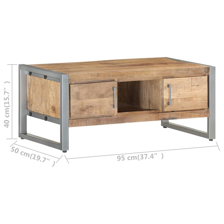 Salontafel 95X50X40 Cm Ruw Mangohout Mozaïek