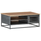 Coffee table 90x50x35 cm solid acacia wood grey