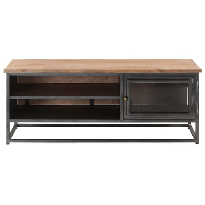 Salontafel 90X50X35 Cm Massief Acaciahout Grijs