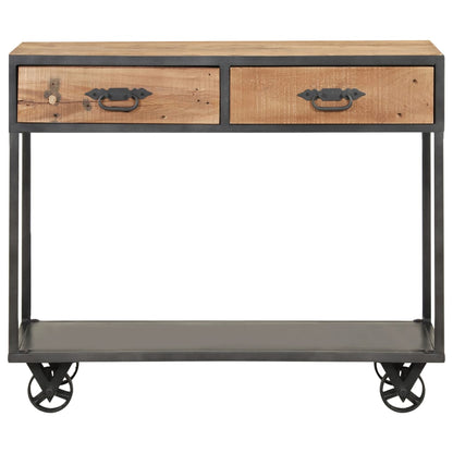 Wandtafel 90X35X74 Cm Massief Gerecycled Hout Mozaïek