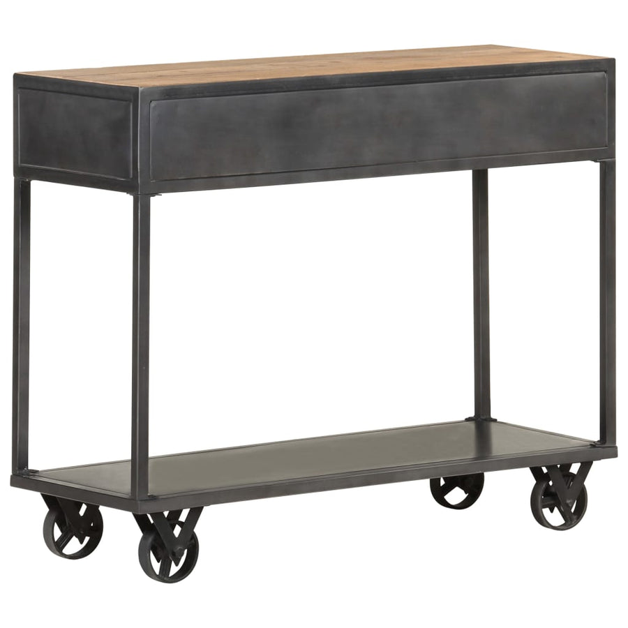 Wandtafel 90X35X74 Cm Massief Gerecycled Hout Mozaïek