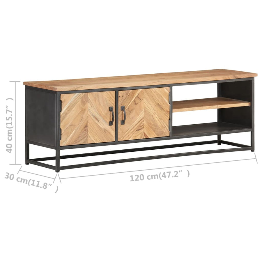 Tv-Meubel 120X30X40 Cm Massief Acaciahout Mozaïek