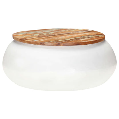 Salontafel 68X Massief Gerecycled Hout 1 68 x 30 cm Wit