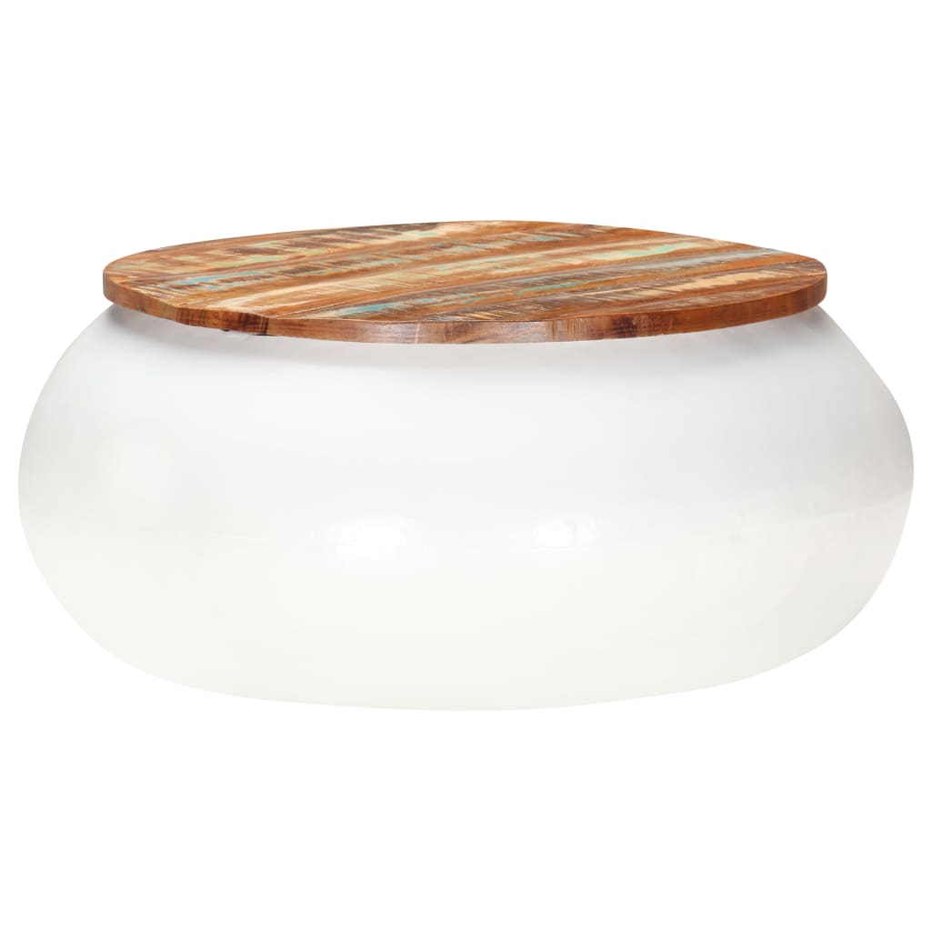 Salontafel 68X Massief Gerecycled Hout 1 68 x 30 cm Wit