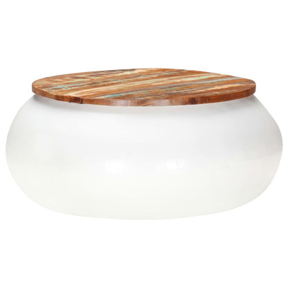Salontafel 68X Massief Gerecycled Hout 1 68 x 30 cm Wit