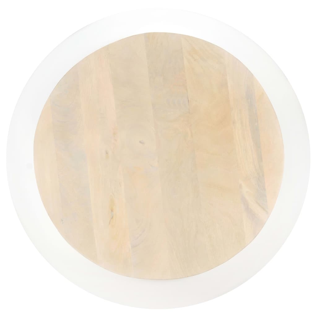 Salontafel 68x68x30 cm massief mangohout wit