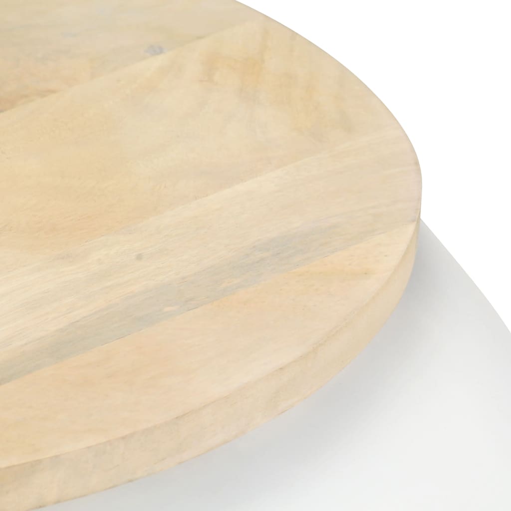 Salontafel 68x68x30 cm massief mangohout wit