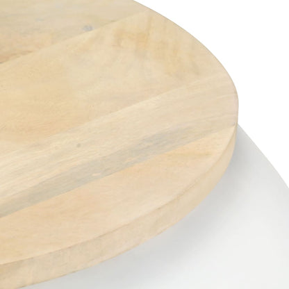 Salontafel 68x68x30 cm massief mangohout wit