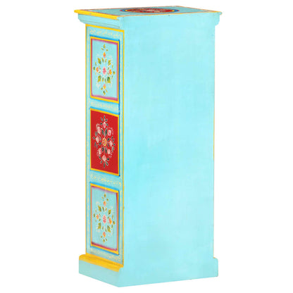 Hoge Kast Handgeschilderd 40X30X90 Cm Massief Mangohout