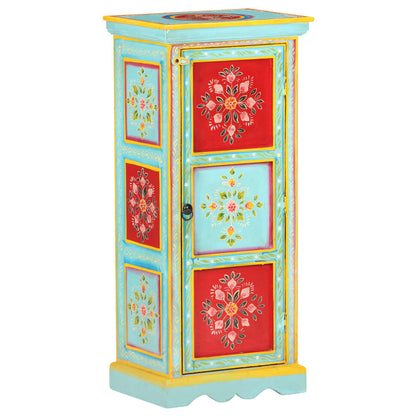 Hoge Kast Handgeschilderd 40X30X90 Cm Massief Mangohout