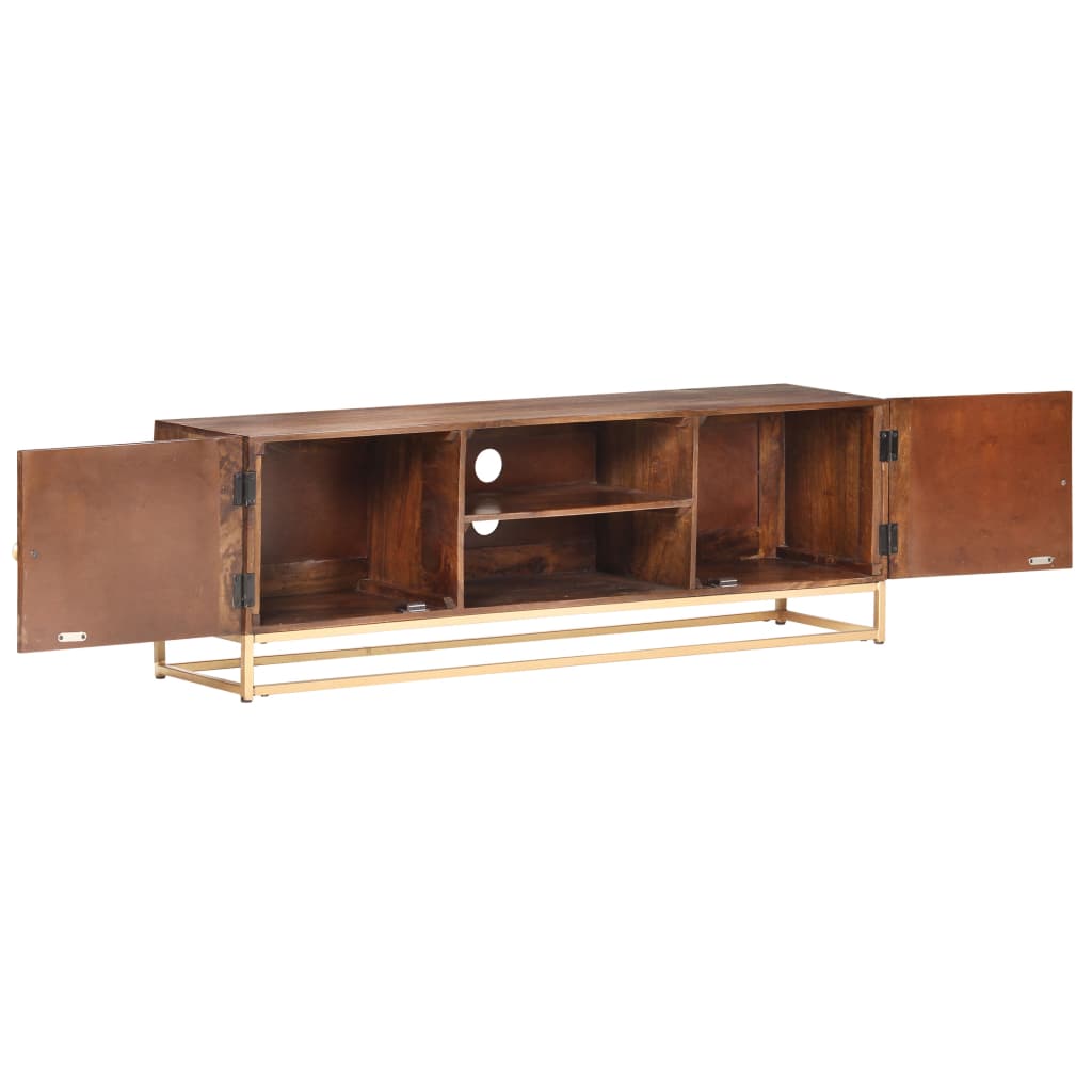 Tv-Meubel 124X29X45 Cm Massief Mangohout