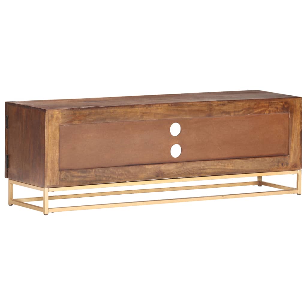 Tv-Meubel 124X29X45 Cm Massief Mangohout
