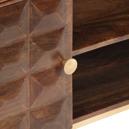 Tv-Meubel 124X29X45 Cm Massief Mangohout
