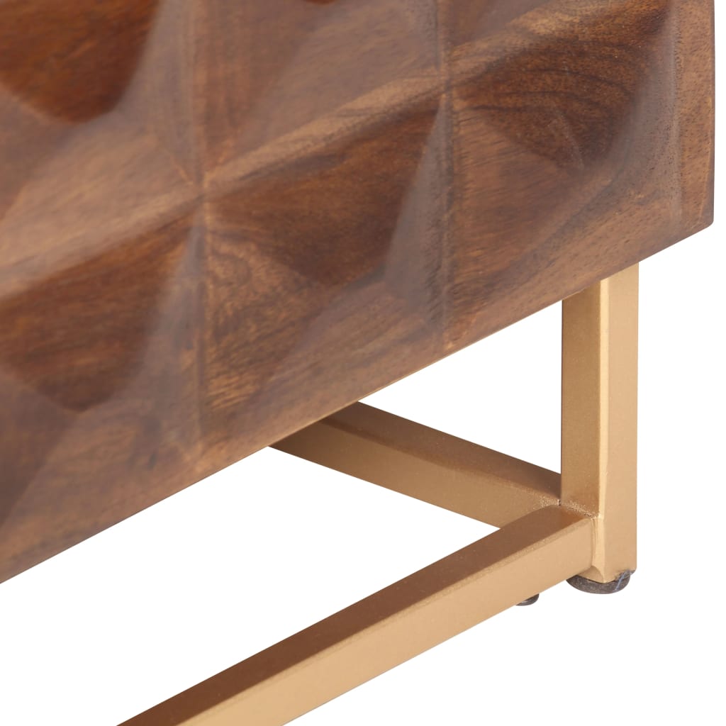Tv-Meubel 124X29X45 Cm Massief Mangohout