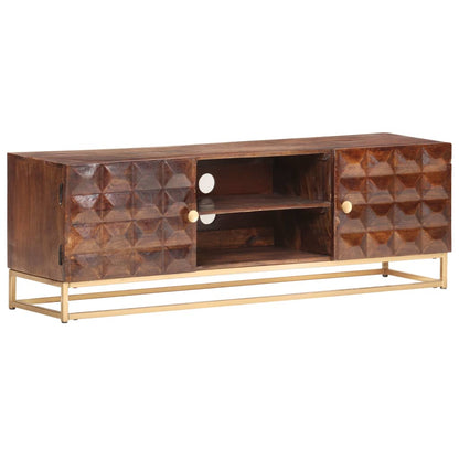 Tv-Meubel 124X29X45 Cm Massief Mangohout