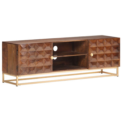 Tv-Meubel 124X29X45 Cm Massief Mangohout