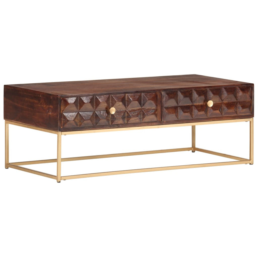 Salontafel 112X50X40 Cm Massief Mangohout