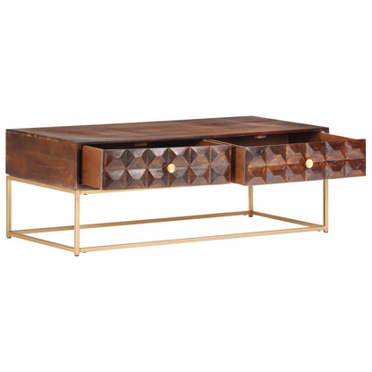 Salontafel 112X50X40 Cm Massief Mangohout