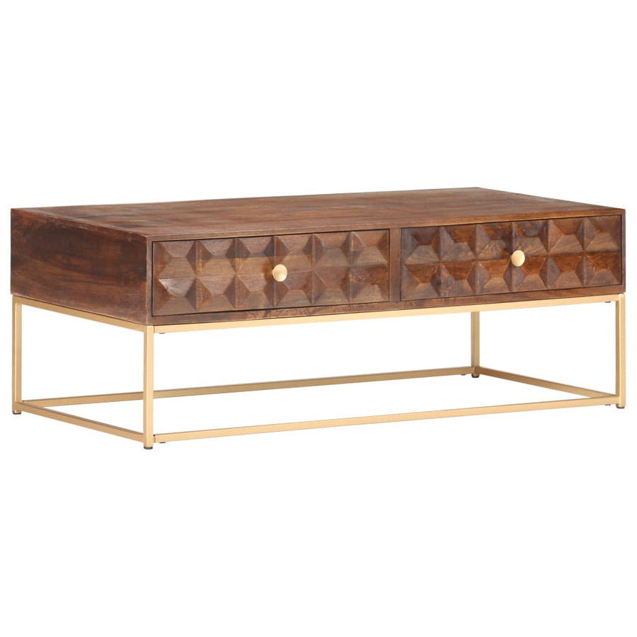 Salontafel 112X50X40 Cm Massief Mangohout