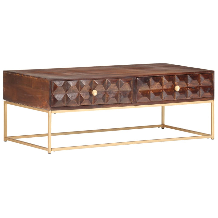 Salontafel 112X50X40 Cm Massief Mangohout