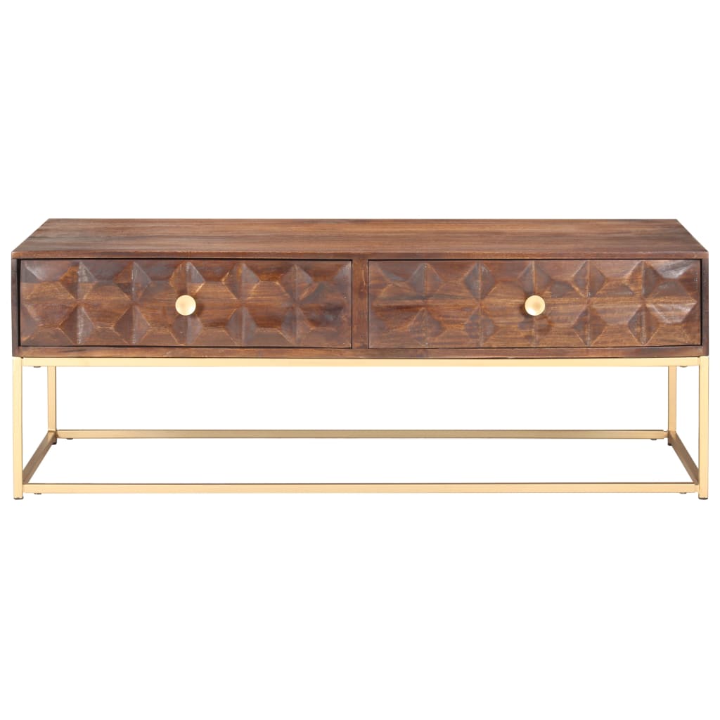 Salontafel 112X50X40 Cm Massief Mangohout