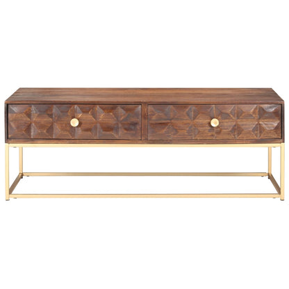 Salontafel 112X50X40 Cm Massief Mangohout