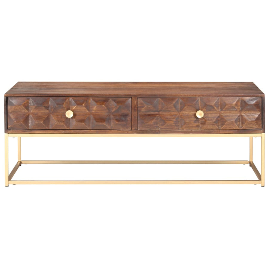 Salontafel 112X50X40 Cm Massief Mangohout