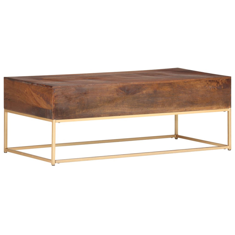 Salontafel 112X50X40 Cm Massief Mangohout