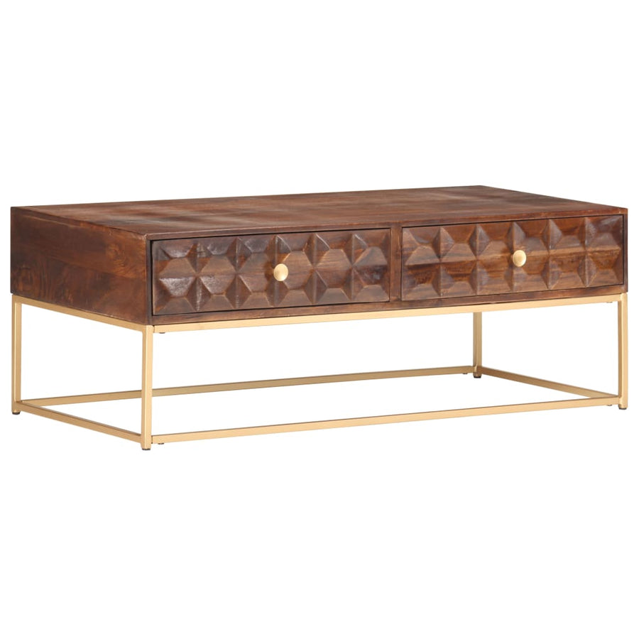 Salontafel 112X50X40 Cm Massief Mangohout