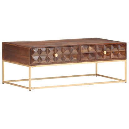 Salontafel 112X50X40 Cm Massief Mangohout