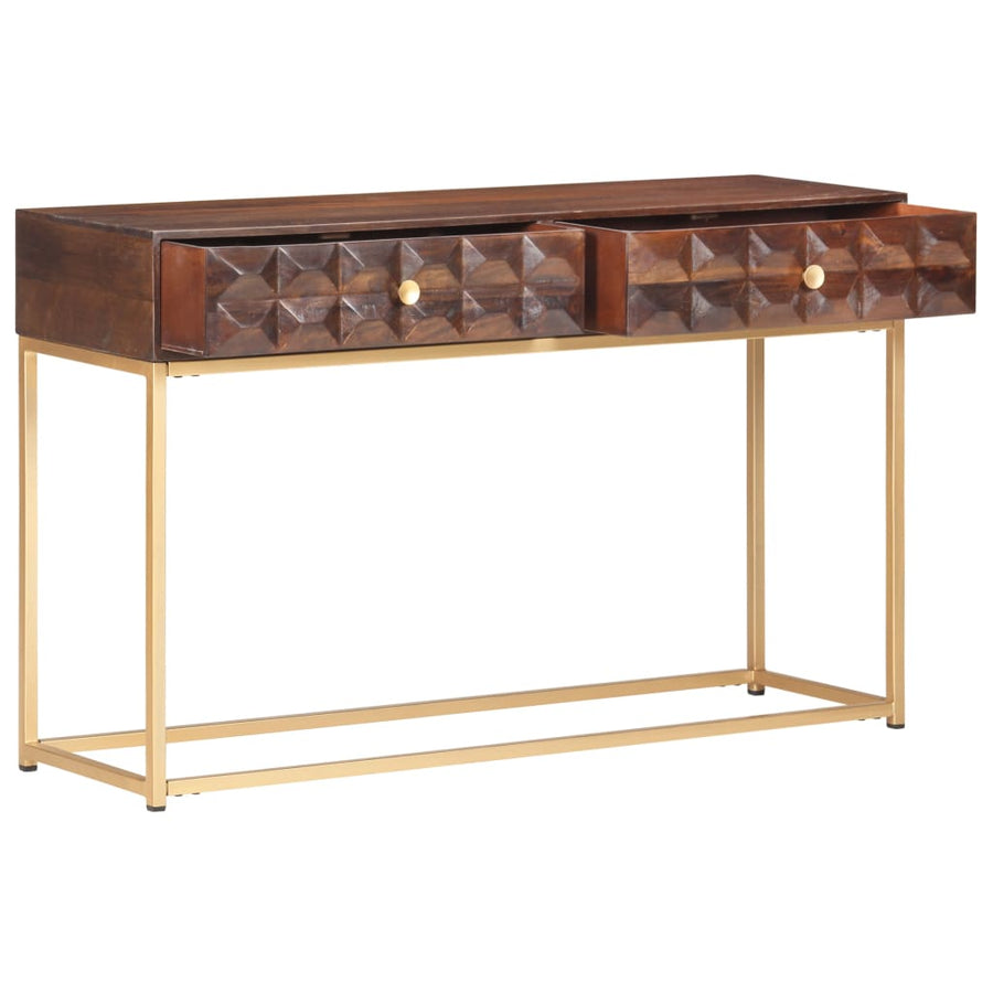 Wandtafel 122X36X75 Cm Massief Mangohout