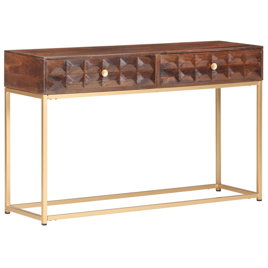 Wandtafel 122X36X75 Cm Massief Mangohout