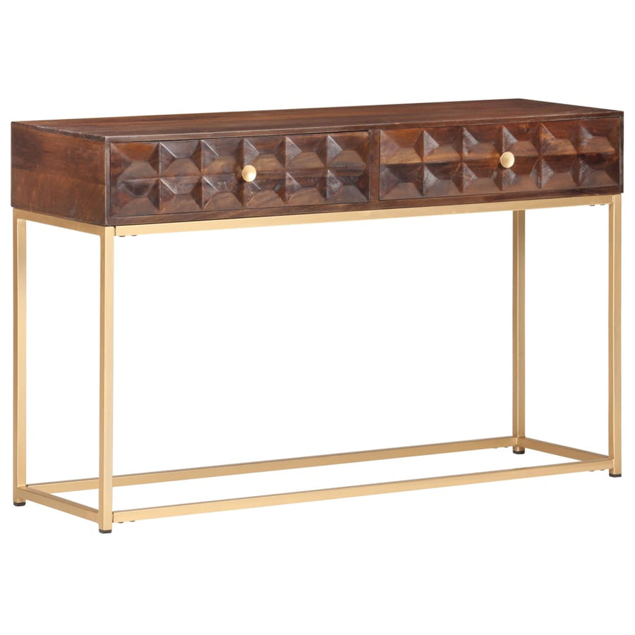 Wandtafel 122X36X75 Cm Massief Mangohout