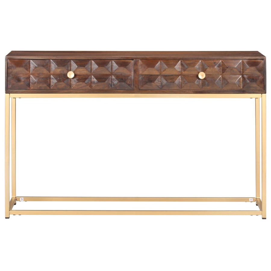Wandtafel 122X36X75 Cm Massief Mangohout