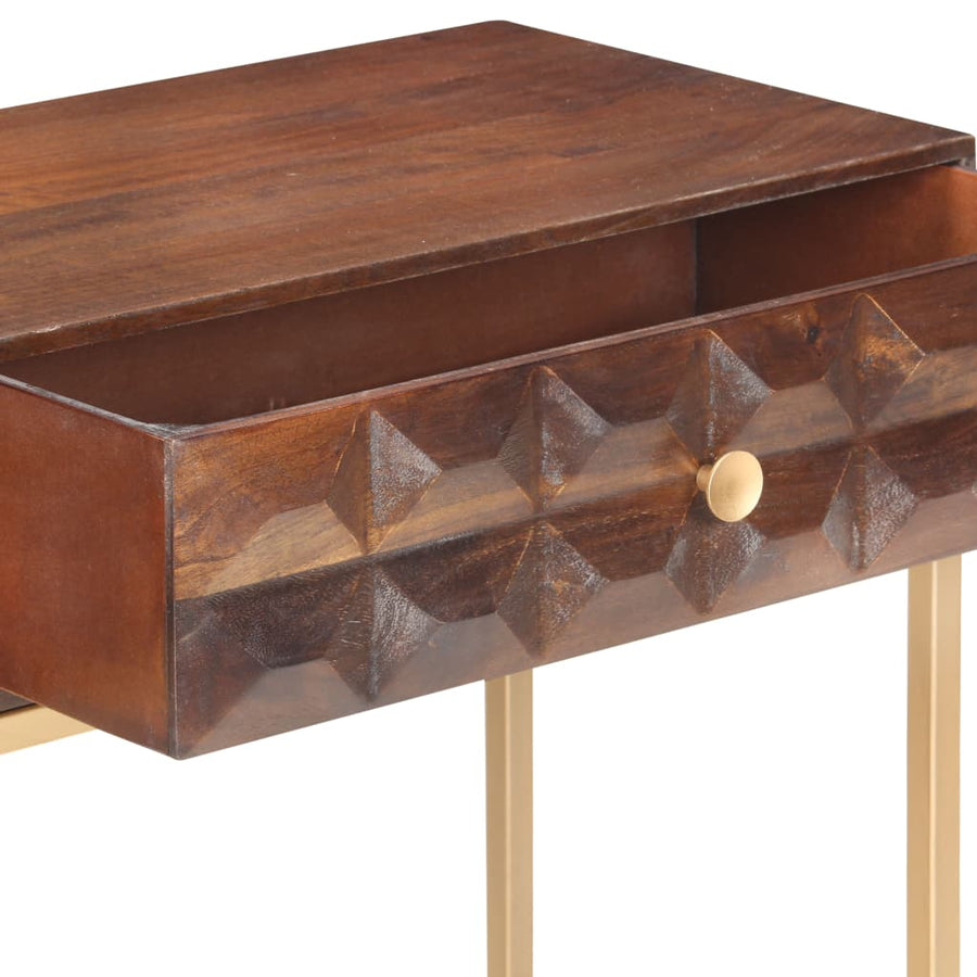 Wandtafel 122X36X75 Cm Massief Mangohout