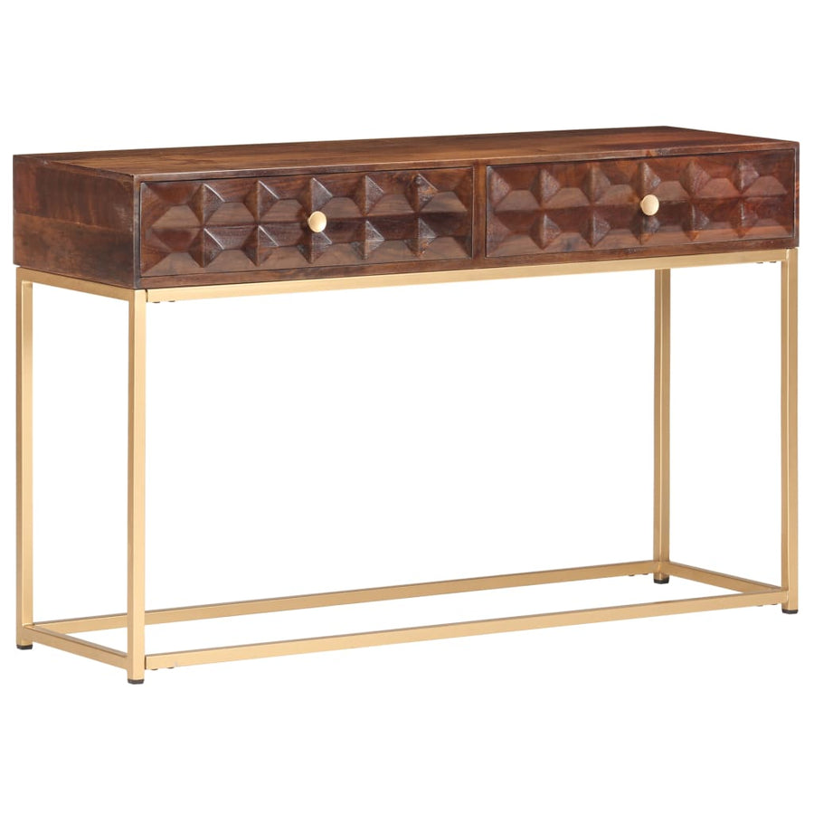 Wandtafel 122X36X75 Cm Massief Mangohout