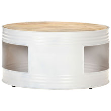 Salontafel 68X68X36 Cm Massief Mangohout Wit Wit