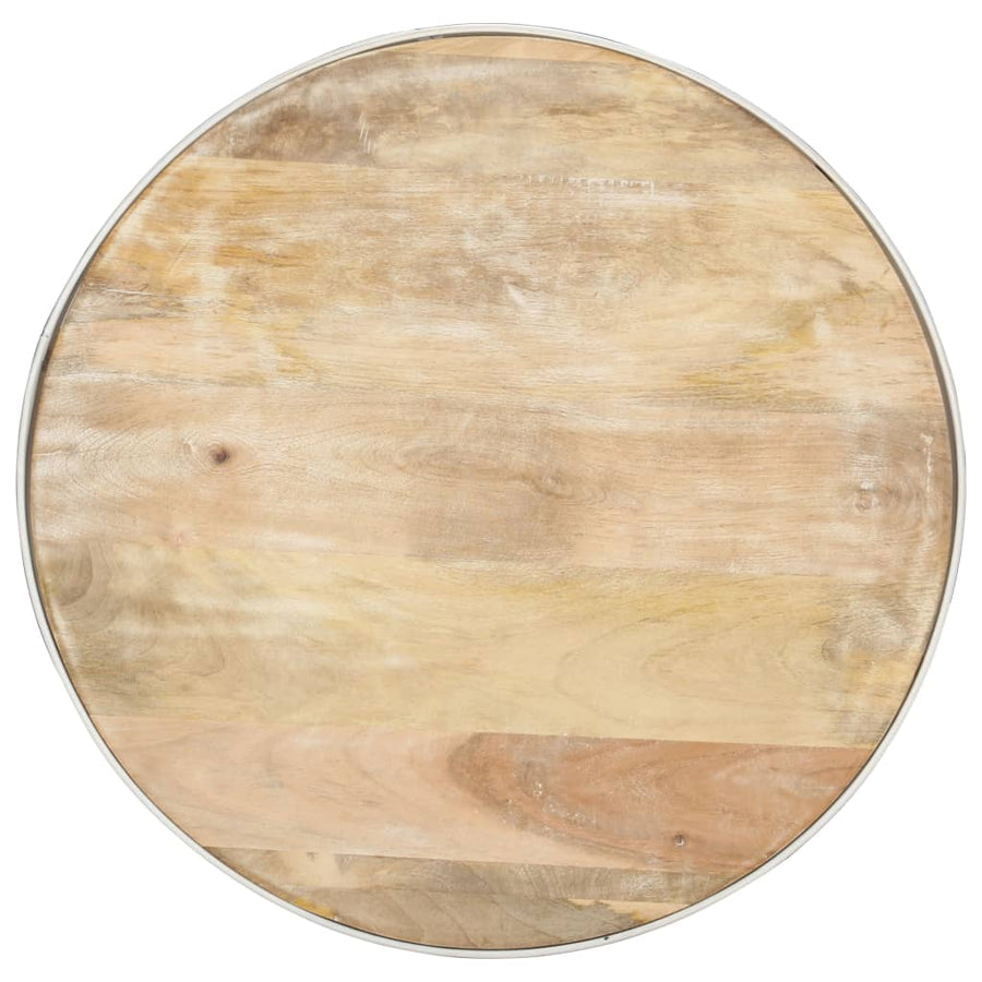 Salontafel 68X68X36 Cm Massief Mangohout Wit Wit