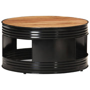 Salontafel massief acaciahout zwart 68 cm
