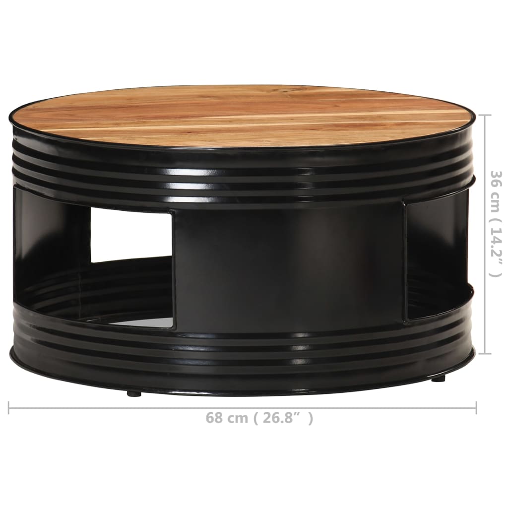 Salontafel 68X Massief Acaciahout Zwart 1