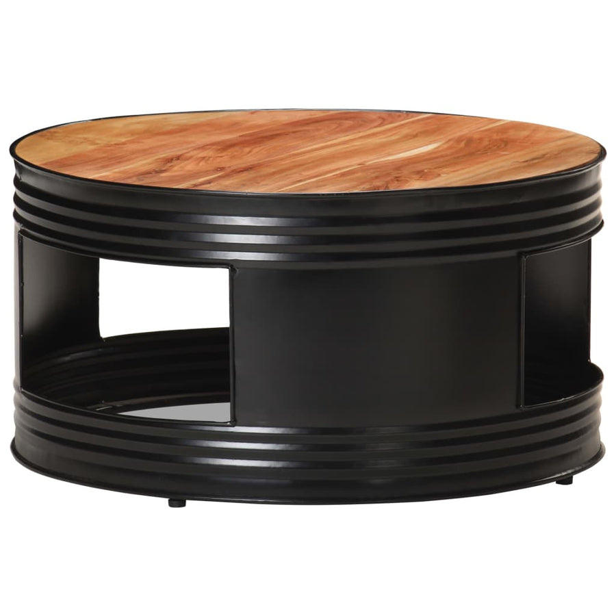 Salontafel 68X Massief Acaciahout Zwart 1