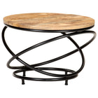 Salontafel 60x40 cm massief mangohout zwart