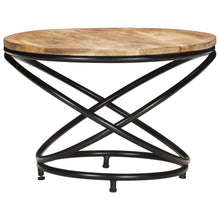 Salontafel 60X Massief Ruw Mangohout Zwart 60 x 40 cm