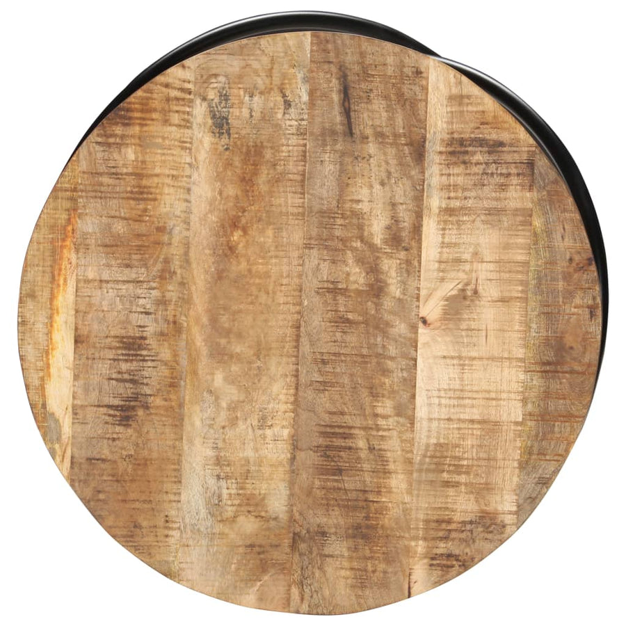 Salontafel 60X Massief Ruw Mangohout Zwart 60 x 40 cm
