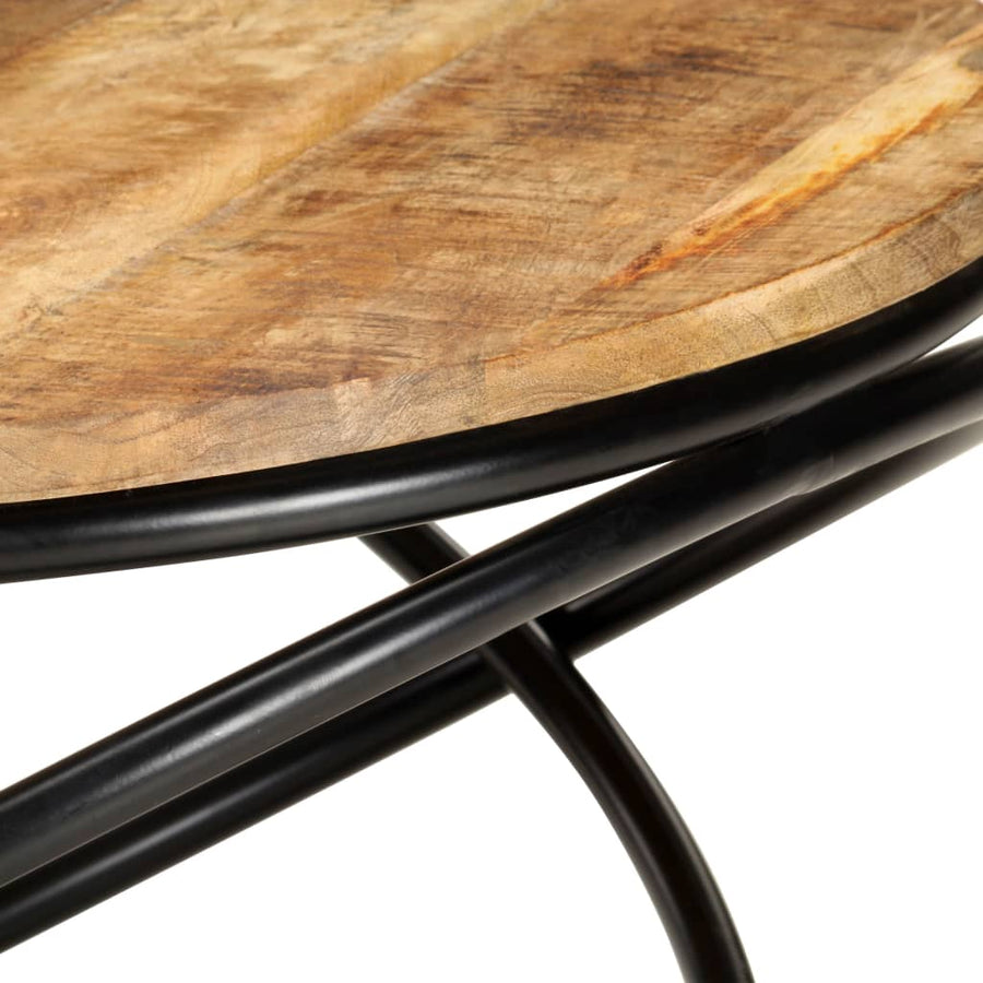 Salontafel 60X Massief Ruw Mangohout Zwart 60 x 40 cm