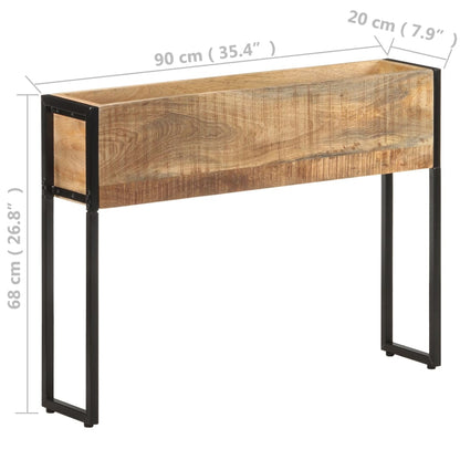Plantenbak 90 x 20 x 68 cm Ruw mangohout