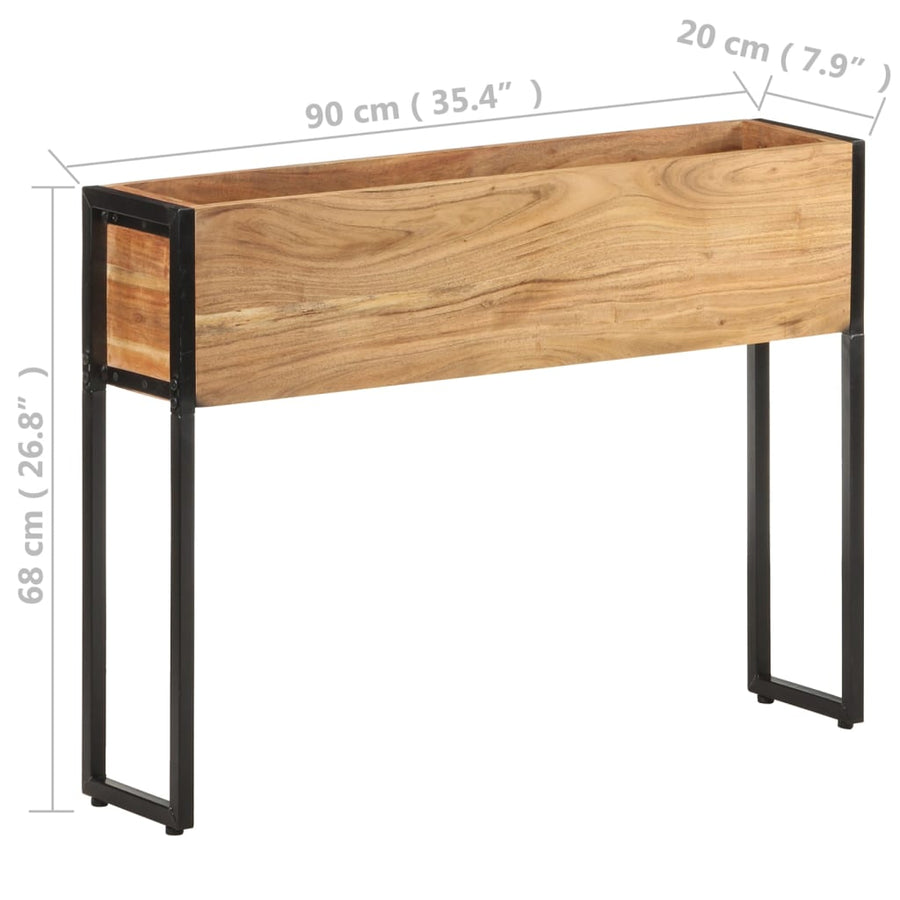 Plantenbak 90 x 20 x 68 cm Massief acaciahout